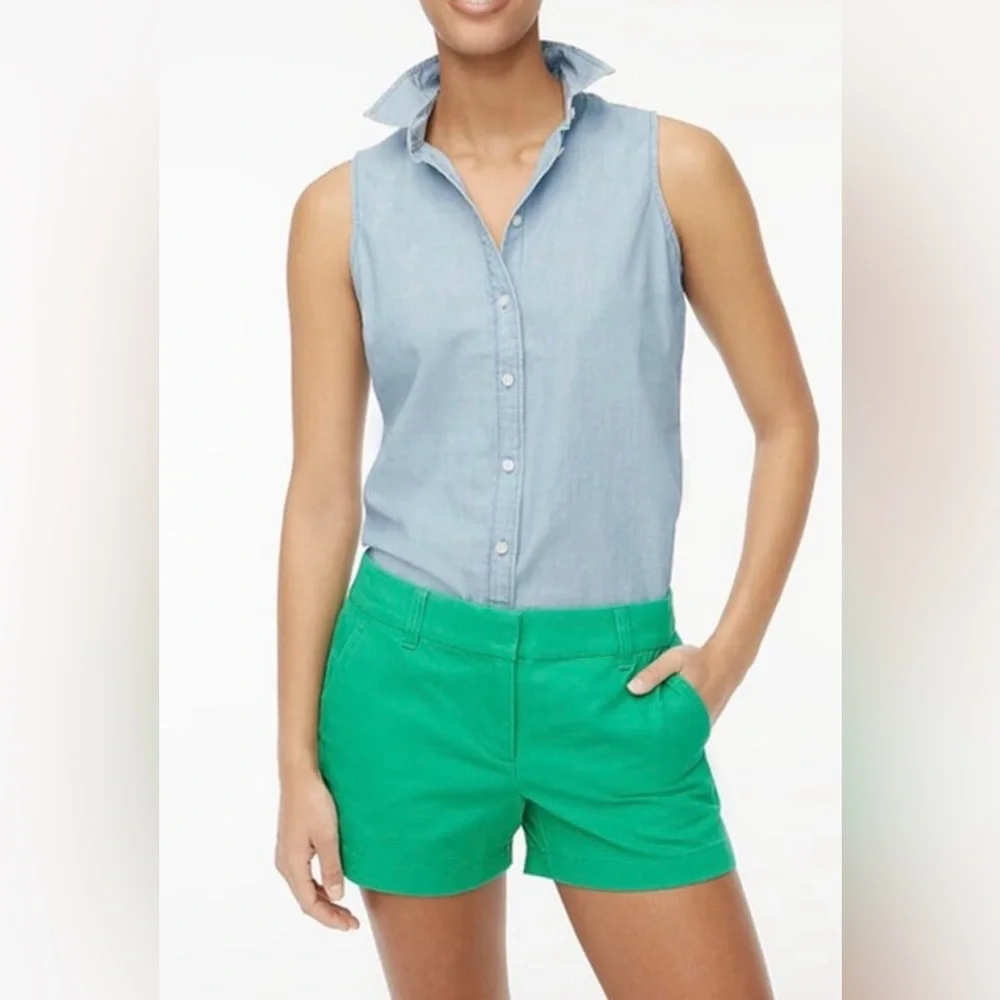 J. Crew Women’s Classic Chino 3.5” Inseam 100% Cotton Modern Clover Size 6